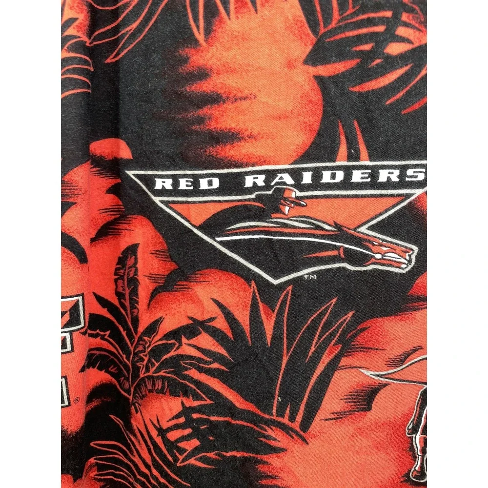 Texas Tech RED RAIDERS Hawaiian Shirt Reyn Spooner Rayon SZ XL (SEE FLAWS